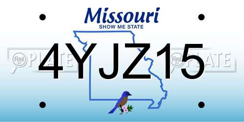 4YJZ15 Missouri License Plate
