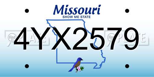 4YX2579 Missouri License Plate