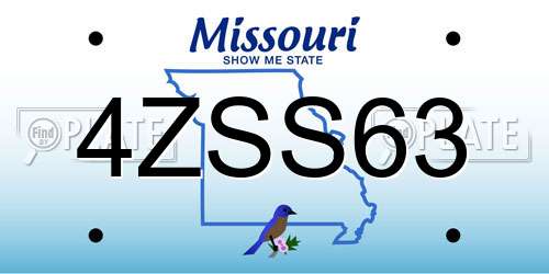 4ZSS63 Missouri License Plate