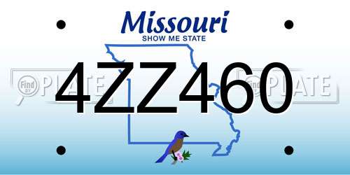 4ZZ460 Missouri License Plate