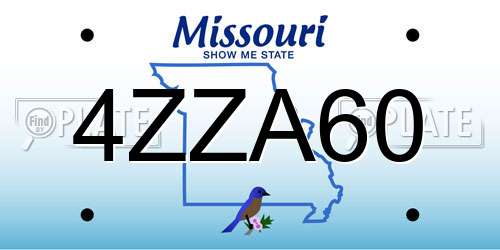 4ZZA60 Missouri License Plate