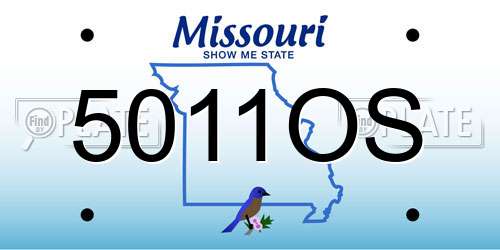 5011OS Missouri License Plate