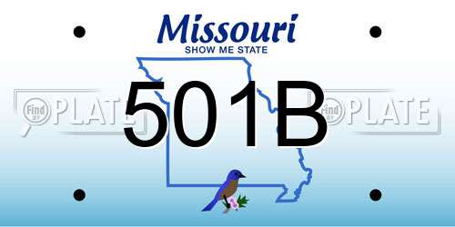 501B Missouri License Plate