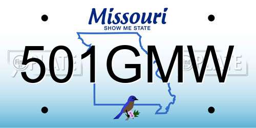 501GMW Missouri License Plate