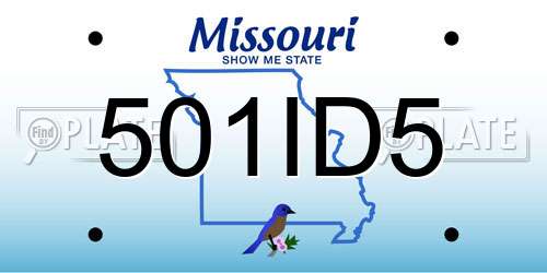 501ID5 Missouri License Plate