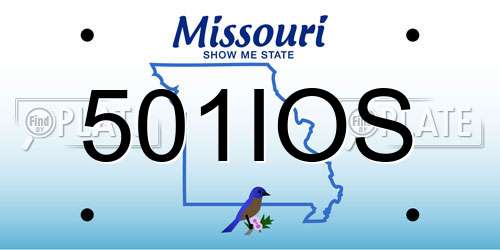 501IOS Missouri License Plate