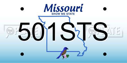 501STS Missouri License Plate