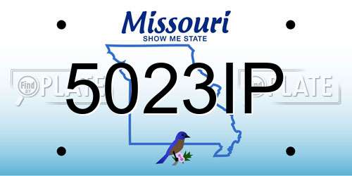 5023IP Missouri License Plate