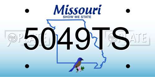 5049TS Missouri License Plate