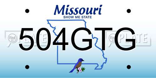 504GTG Missouri License Plate
