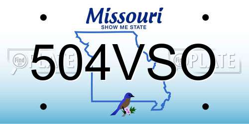 504VSO Missouri License Plate