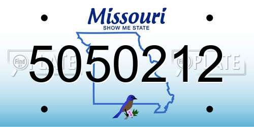 5050212 Missouri License Plate