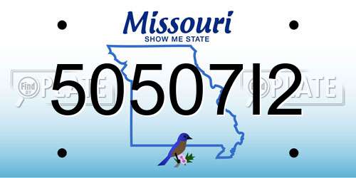 50507I2 Missouri License Plate