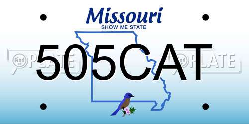 505CAT Missouri License Plate