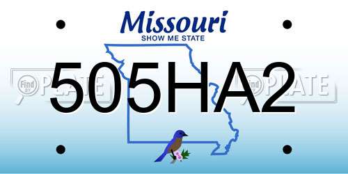 505HA2 Missouri License Plate