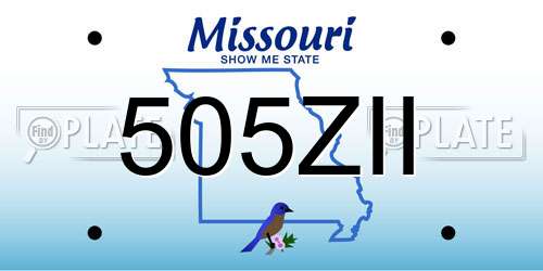 505ZII Missouri License Plate