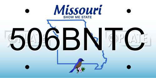 506BNTC Missouri License Plate