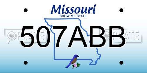 507ABB Missouri License Plate