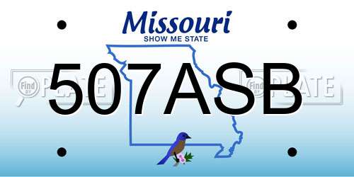 507ASB Missouri License Plate