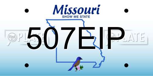 507EIP Missouri License Plate