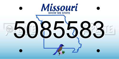 5085583 Missouri License Plate