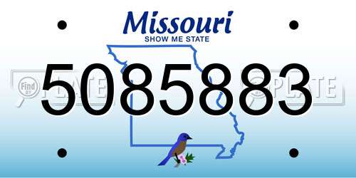 5085883 Missouri License Plate