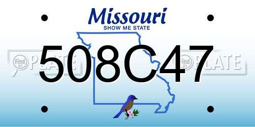 508C47 Missouri License Plate