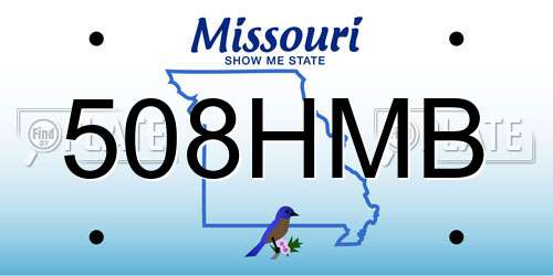 508HMB Missouri License Plate