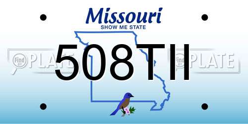 508TII Missouri License Plate