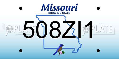 508ZI1 Missouri License Plate