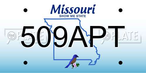509APT Missouri License Plate