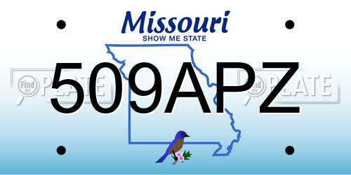 509APZ Missouri License Plate