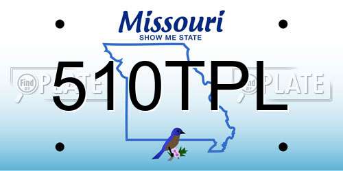 510TPL Missouri License Plate