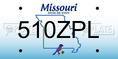 510ZPL Missouri License Plate