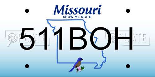 511BOH Missouri License Plate
