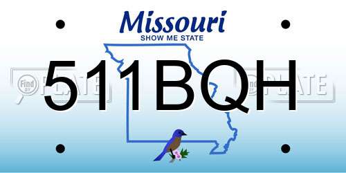 511BQH Missouri License Plate
