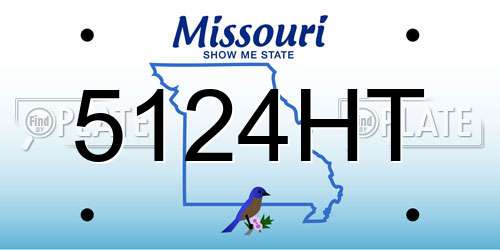 5124HT Missouri License Plate