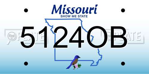 5124OB Missouri License Plate