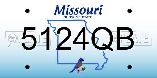 5124QB Missouri License Plate