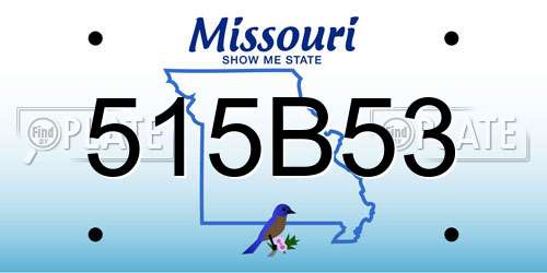 515B53 Missouri License Plate