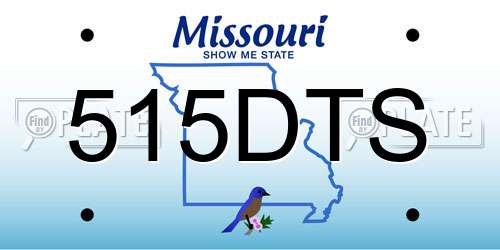 515DTS Missouri License Plate