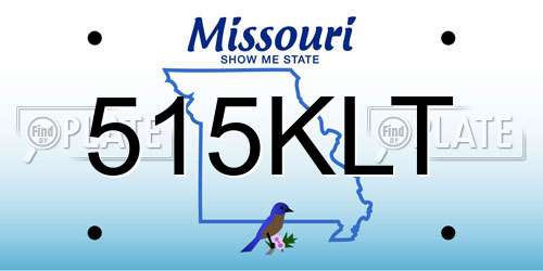 515KLT Missouri License Plate