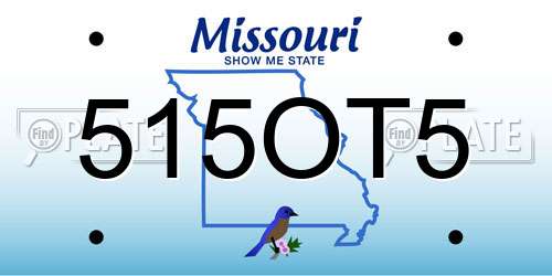 515OT5 Missouri License Plate