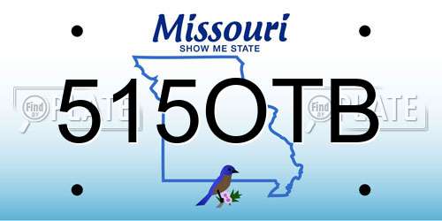 515OTB Missouri License Plate