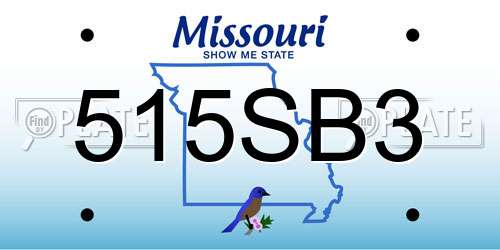515SB3 Missouri License Plate