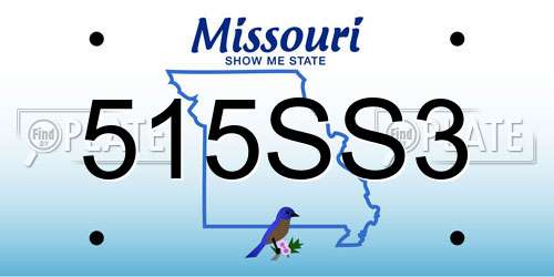 515SS3 Missouri License Plate