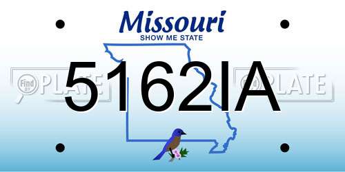 5162IA Missouri License Plate