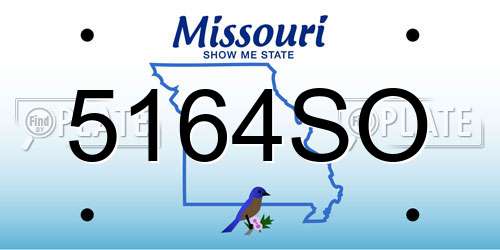 5164SO Missouri License Plate