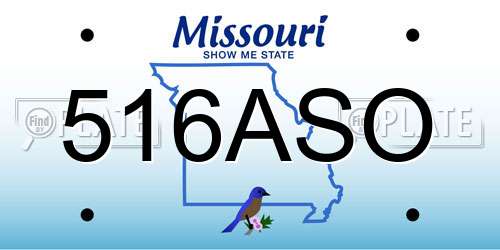 516ASO Missouri License Plate