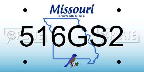 516GS2 Missouri License Plate